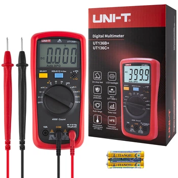 Цифровий Мультиметр UNI-T UT136B+ з ручним вибором діапазонів (1000V DC; 1000V AC; 10A DC; 10A AC; 40МОм; 40мФ; 400Гц-40МГц; NCV; перевірка діодів) (234108