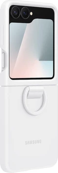 Панель Samsung Silicone Case with Ring для Samsung Galaxy Z Flip7 FE/Z Flip6 White (EF-PF741TWEGWW)