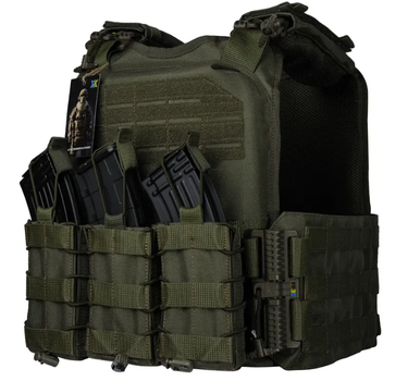 Плитоноска Ares gen.2 з підсумки Олива