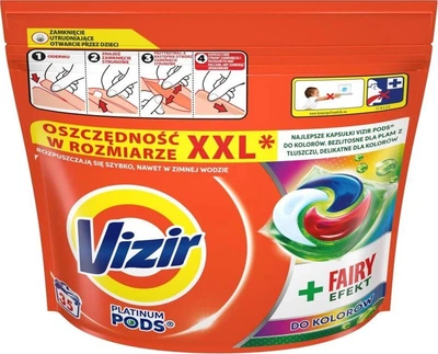 Капсули для прання Vizir Platinum Pods Fairy Efekt для кольорового 35 шт (8700216745574)