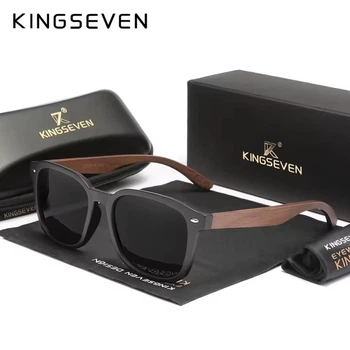 Жіночі поляризаційні сонцезахисні окуляри KINGSEVEN 5521 Matte Black Gray