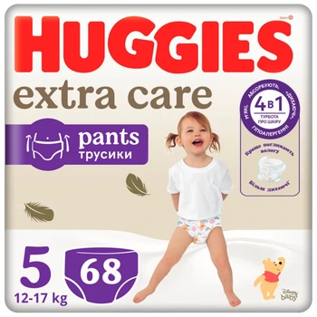 Подгузники Huggies Extra Care Размер 5 (12-17кг) Pants Box 68 шт (5029053582412) (9465)