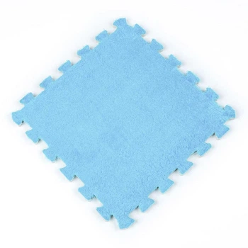 Підлога-пазл плюшевий БЛАКИТНИЙ 30*30*1cm (D) SW-00002090
