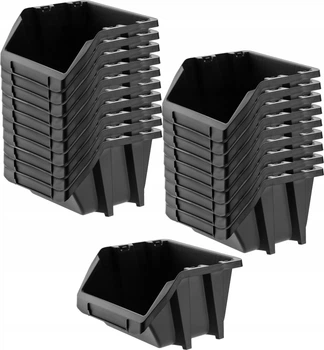 Zestaw kuwet warsztatowych Kadax KBIS15 144 x 118 mm 20 szt. Czarne (5903699456460)