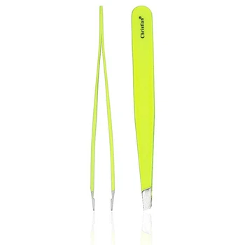 Пінцет скошений Christian CTW-111 Lemon