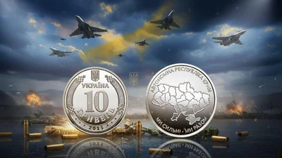 Колекційна монета НБУ "Автономна Республіка Крим" (серія "Ми сильні. Ми разом", 10 гривень в капсулі, 2025р)