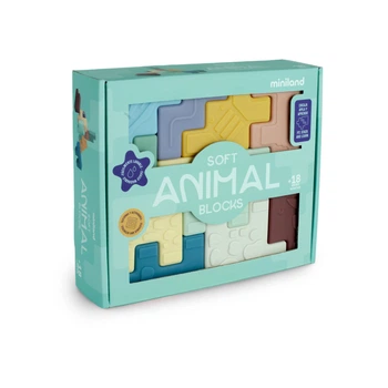 Мягкий развивающий набор Miniland Soft Animal Blocks