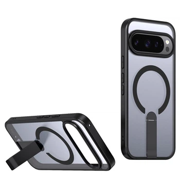 Чехол Color Matte with Metal Stand для Google Pixel 10 / 10 Pro с поддержкой беспроводной зарядки и выдвижной подставкой black