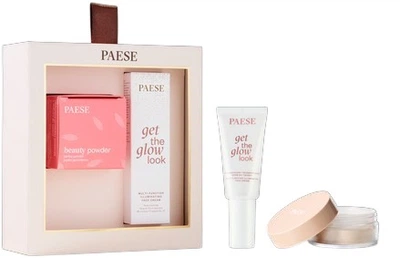 Zestaw do pielęgnacji twarzy Paese All About The Base 01 Get The Glow Look Krem do twarzy rozświetlający 30 ml + Puder sypki Beauty jęczmienny 10 g (5902627629396)