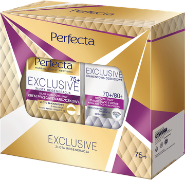 Набір для догляду за обличчям Perfecta Exclusive Крем 75+ денний та нічний 50 мл + Крем для шкіри навколо очей 70+/80+ 15 мл (5900525084507)