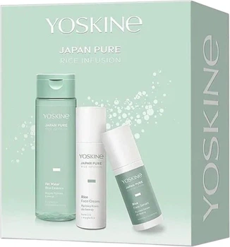 Набір для догляду за обличчям Yoskine Japan Pure Rice Infusion Сироватка рисова 30 мл + Крем рисовий 50 мл + Насичена есенція рисова 200 мл (5900525098269)
