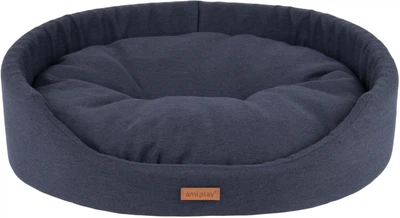 Legowisko dla psów Amiplay Montana owalne S Czarne (5907563274075)