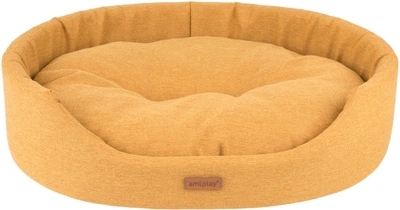Legowisko dla psów Amiplay Montana owalne XXL Żółte (5907563281110)
