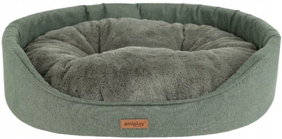 Legowisko dla psów Amiplay Como owalne M Zielone (5907563312586)