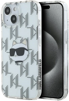 Etui Karl Lagerfeld IML Choupette Head & Monogram do Apple iPhone 13/14/15 Transparent (KLHCP15SHKLPCHT)