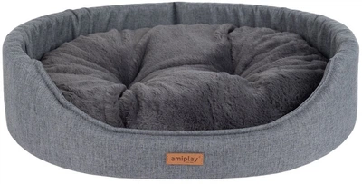 Legowisko dla psów Amiplay Como owalne M Grafitowe (5907563312623)