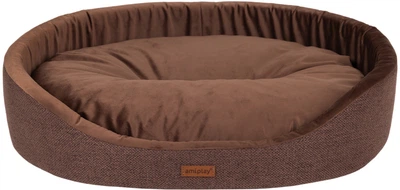 Legowisko dla psów Amiplay Siena owalne M Brązowe (5907563299177)