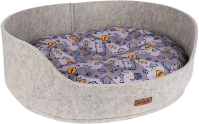 Лежак для собак Amiplay Hygge овальний 2в1 L Бежевий (5907563302983)