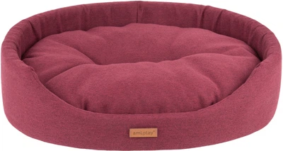 Лежак для собак Amiplay Montana овальний XL Бордовий (5907563281080)