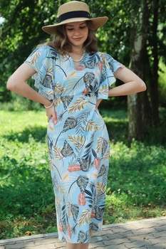Жіноча літня сукня А-силуету LadyLike 50 Блакитний (ll2214111469443)