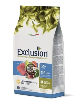 Корм Exclusion Dog Adult Tuna Medium Breed сухой с тунцем для собак средних пород 3 кг