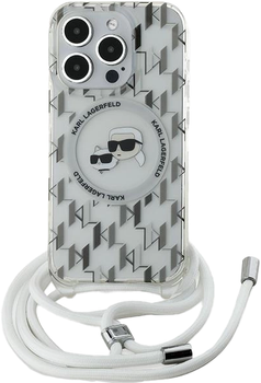 Etui Karl Lagerfeld IML Crossbody Monogram Karl & Choupette do Apple iPhone 15 Pro Transparent (KLHMP15LHCKCKLCT)