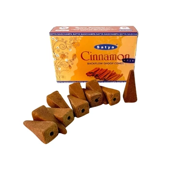 Аромаконусы обратного потока Корица Cinnamon 10 конусов Satya 8904234413723