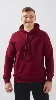 Худі однотонний чоловічий GENUA 2105 M Бордовий shop (2000999357633)