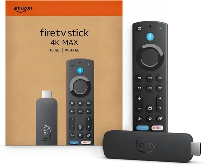 Приставка Amazon Fire TV Stick 4K Max 2/16GB 2nd Gen Wi-Fi 6E, смарт ТВ медіаплеєр