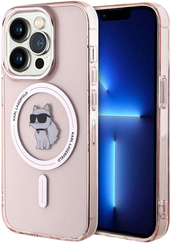 Etui Karl Lagerfeld IML Choupette MagSafe do Apple iPhone 14 Pro Max Pink (KLHMP14XHFCCNOP)
