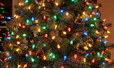 Гирлянда на 28 м., 424 LED диодов , провод гибкий черный , свечение Разноцветное (8 режимов) от 220В (светодиодная LED на елку, штору, окно, стену)