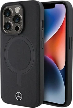 Etui Mercedes-Benz Smooth Leather MagSafe do Apple iPhone 15 Pro Black (MEHMP15L23RCMK)