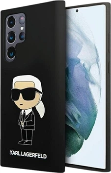 Etui Karl Lagerfeld Silicone Ikonik do Samsung Galaxy S24 Ultra Black (KLHCS24LSNIKBCK)