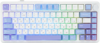 Бездротова ігрова механічна клавітура Attack shark x85 White