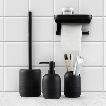 Набор аксессуаров для ванной комнаты MВМ MY HOME MVM-MH-18 BLACK черный