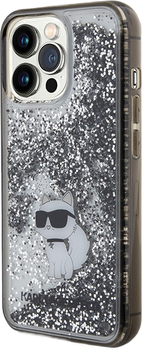 Панель Karl Lagerfeld Liquid Glitter Choupette для Apple iPhone 14 Pro Transparent (KLHCP14LLKCNSK)