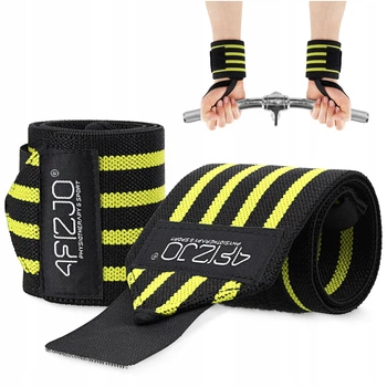 Бинты для запястий (кистевые бинты) 4FIZJO Wrist Wraps Black/Yellow (P-5907739311061)