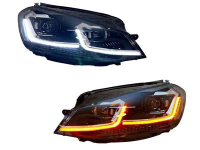 FULL LED фари Volkswagen Golf 7 2012-2016 у стилі рестайлінг 7.5 для Volkswagen Golf 7 2012-2016 (6374)