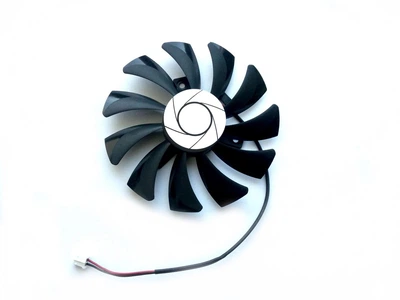 Вентилятор кулер для видеокарты MSI GTX 1050 Ti 1630 1650 RX 560 550 Aero 87 мм 2-pin ONG HUA HA9010H12F-Z (XY-D09010SM RQ9010H12S HA9010H12SF-Z)(№42)