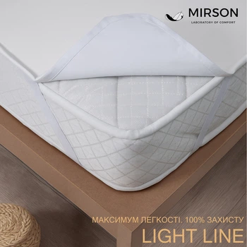 Наматрацник MirSon Light №214 трикотажний AQUA-stop водонепроникний на гумці по кутках 70х140 см (2200000691088)