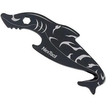 Мини-Мультитул NexTool EDC box cutter Shark KT5521Black, компактный, из нержавеющей стали, 10 г, для ключей