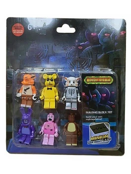 Набор фигурок Midnight Toys Bear LEGO 6 персонажей из пластика для детей от 6 лет