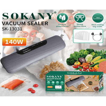 Вакууматор Sokany SK-13031 30 см ширина запайки 60 кПа вакуумное давление