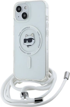 Etui Plecki Karl Lagerfeld IML Choupette Head & Cord Magsafe do Apple iPhone 13/14/15 Transparent (KLHMP13MHCCHNT)