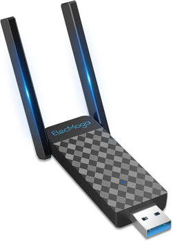 Адаптер WLAN, Сетевой WiFi ElecMoga USB 3.0, 1300 Мбит/с, ПК, 2,4 ГГц/5,8 ГГц - Уценка