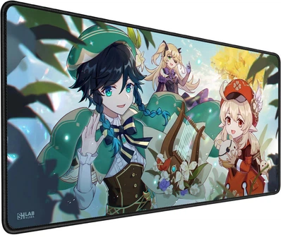 Игровая поверхность (Коврик для мышки) SHLab Genshin Impact Venti and Klee SHM-859 (90х40 см) (41384)