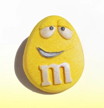 Бомбочка для ванны "Драже M&Ms жёлтый" аромат печенья 120 г