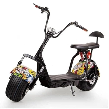 Электроскутер City Coco Connect (2000W 60V 20Ah) Граффити