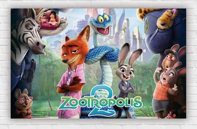 Бумажный плакат "Зоотрополис 2. Zootopia" размер 120х75см