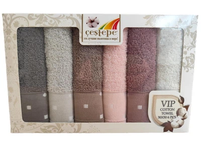 Набір кухонних турецьких рушників із 6 штук Cestepe Vip Cotton Inci 30х50